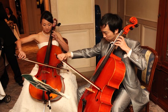 Tomo & Nao- playing at wedding party