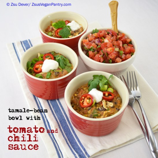 Tamale Bowl with Tomato and Chili Sauce_Zsu Dever