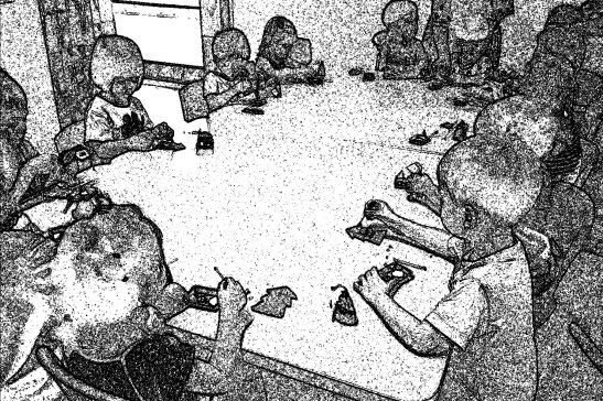 chris crafts 2-kids at work