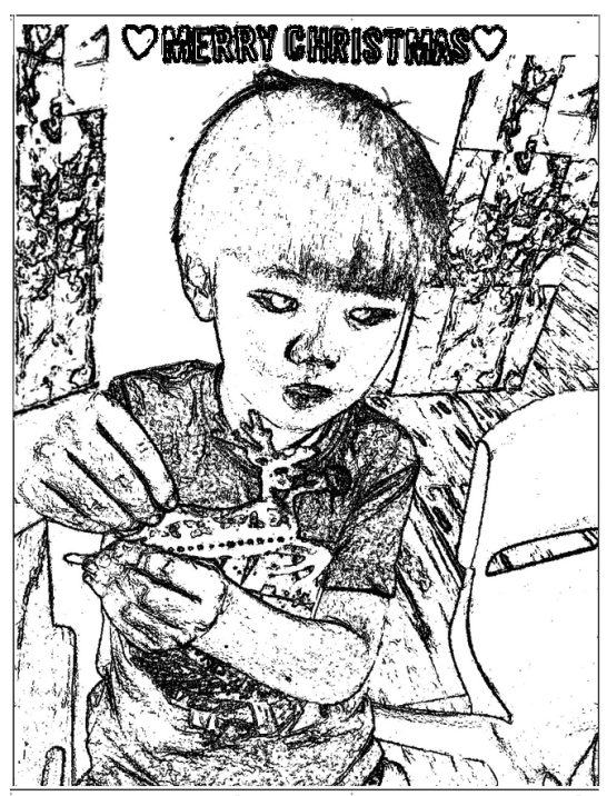 kid with RUDOLPH decor