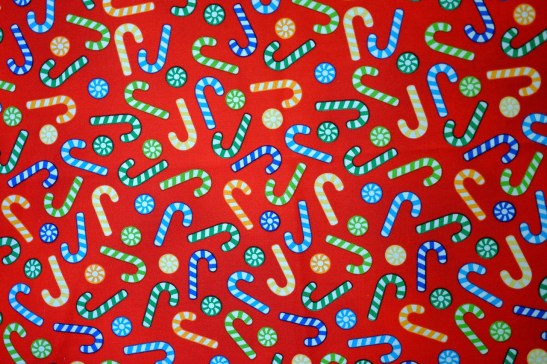 santa fabric-mostly candy canes