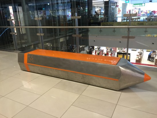 1 KM-pencil bench