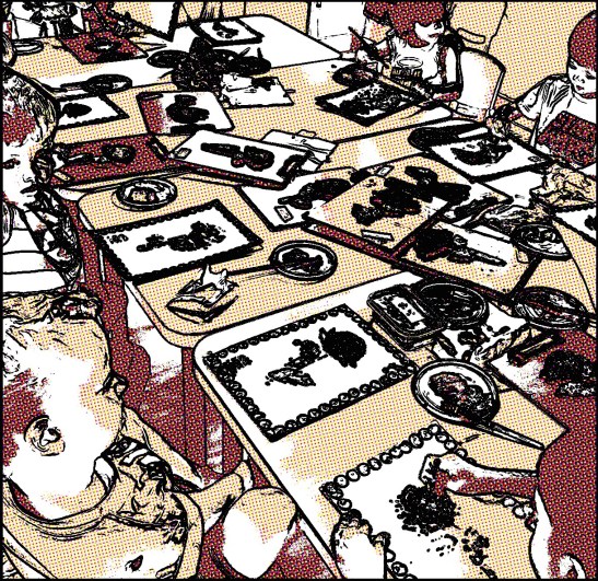 kids at work-comic effect